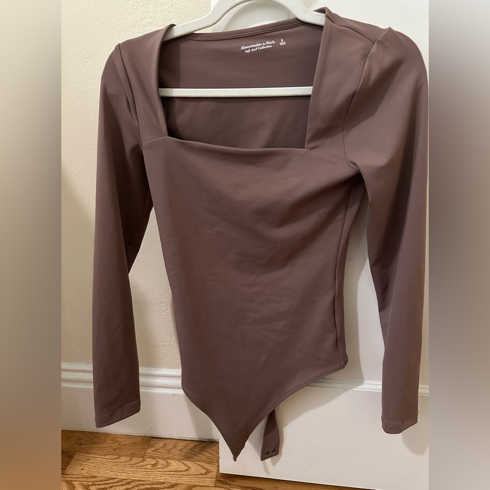 Abercrombie & Fitch Brown Long Sleeve Bodysuit